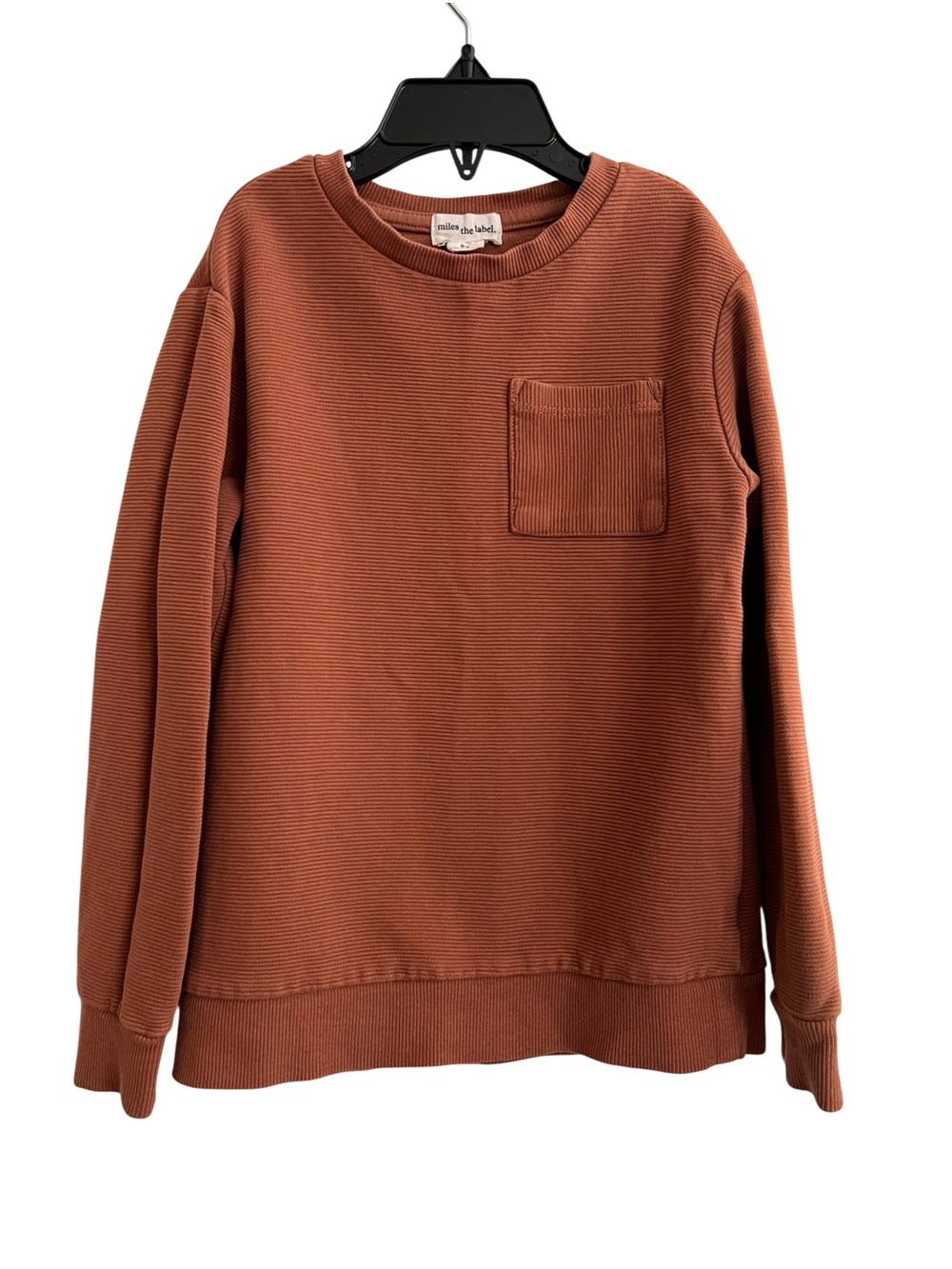 Miles the Label Rust textured shirt with Chest Pocket